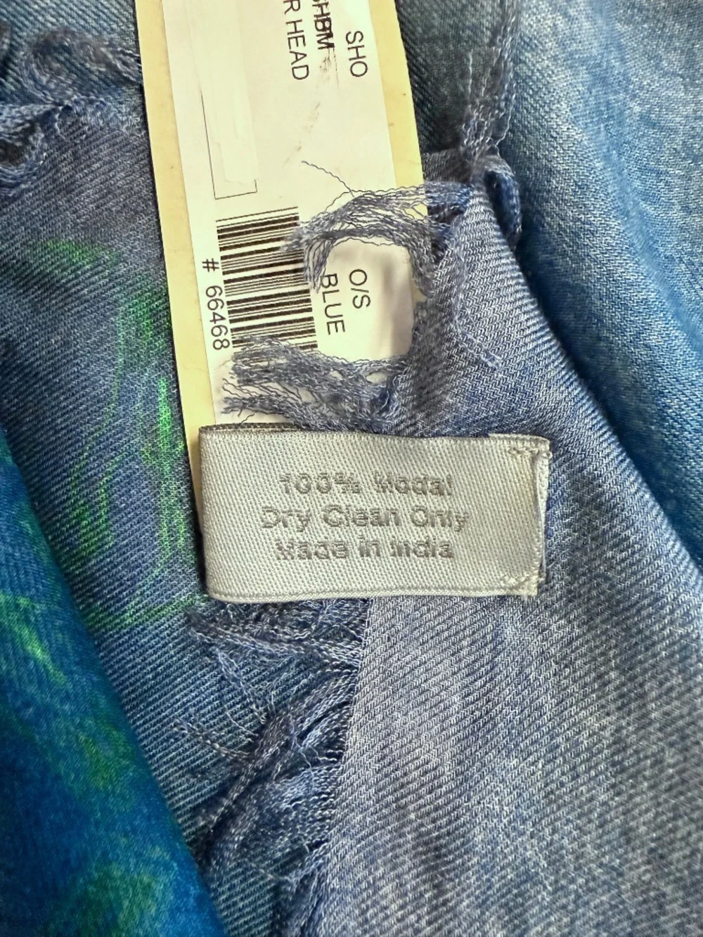 Wrap Scarf Blue Green Modal NWT